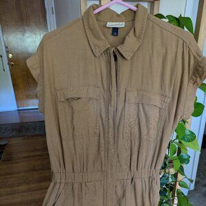 Mustard Linen Blend Romper - Size 4